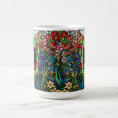 Stained Glass Floral Design Monogram Name Mug コーヒーマグカップ (中央)