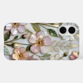 Stained Glass Floral iPhone Case Pastel Flowers Case-Mate iPhoneケース (裏面 (横))