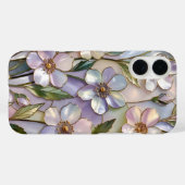 Stained Glass Floral iPhone Case Pastel Lavender Case-Mate iPhoneケース (裏面 (横))