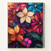 Stained Glass Floral Kaleidoscope of Brilliance ノートブック (裏面)