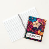 Stained Glass Floral Kaleidoscope of Brilliance ノートブック (内部)