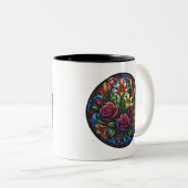 Stained Glass Floral Mug ツートーンマグカップ (正面右)