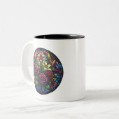 Stained Glass Floral Mug ツートーンマグカップ (正面左)