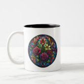 Stained Glass Floral Mug ツートーンマグカップ (左)