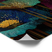 Stained Glass Floral Wall Art –  Digital Download ポスター (角)