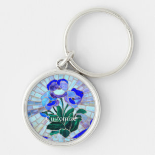 Stained glass flower design  キーホルダー