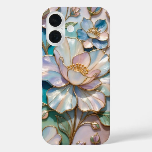 Stained Glass Flower iPhone Case Pastel Luxury Case-Mate iPhoneケース (裏面)