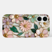 Stained Glass Flower iPhone Case Pink Pastel Case-Mate iPhoneケース (裏面 (横))