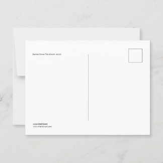 Stained Glass Flower Pot Acrylic Artwork ポストカード