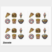 Stained Glass Foodie Stickers 長方形シール (シート)