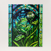 Stained Glass Frog Jigsaw Puzzle ジグソーパズル (縦)