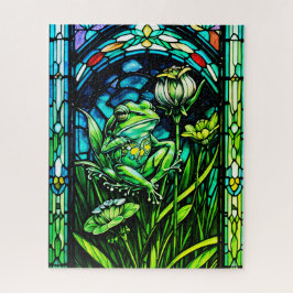 Stained Glass Frog Jigsaw Puzzle ジグソーパズル