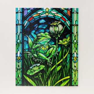 Stained Glass Frog Jigsaw Puzzle ジグソーパズル