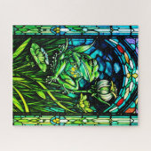 Stained Glass Frog Jigsaw Puzzle ジグソーパズル (横)