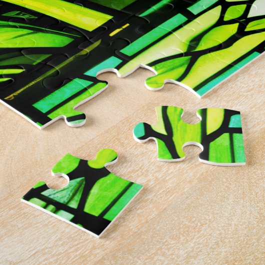 Stained Glass Frog Jigsaw Puzzle ジグソーパズル (側面)