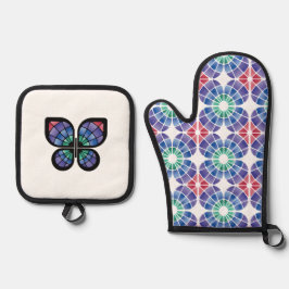 Stained Glass (Fusion - Daylight) 鍋つかみ&鍋敷きセット