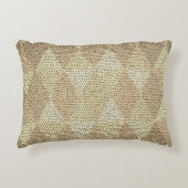 Stained Glass Gold Diamond Pattern アクセントクッション (正面)