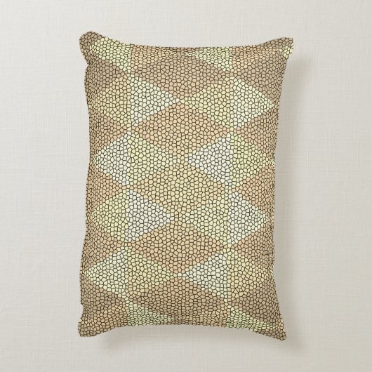 Stained Glass Gold Diamond Pattern アクセントクッション (裏面(縦))