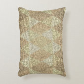 Stained Glass Gold Diamond Pattern アクセントクッション (正面(垂直))