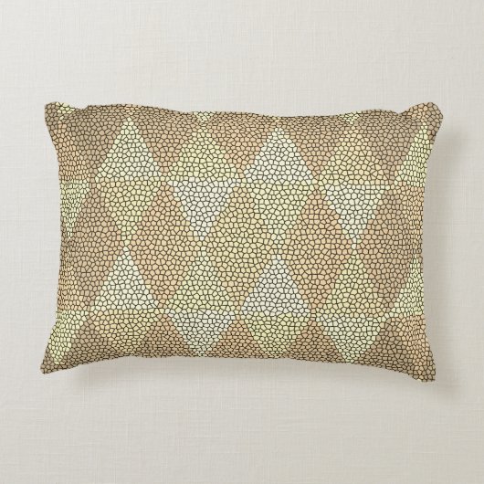 Stained Glass Gold Diamond Pattern アクセントクッション (裏面)