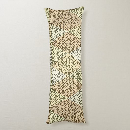 Stained Glass Gold Diamond Pattern ボディピロー (裏面 (縦))