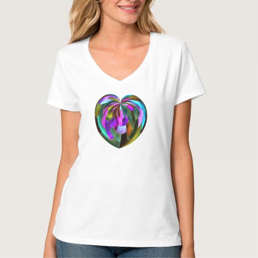 Stained Glass Heart Tshirt Tシャツ (正面)