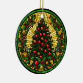 Stained Glass Holly & Bells Tree セラミックオーナメント (右)