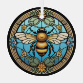 Stained Glass Honeybee ガラスオーナメント (裏面)