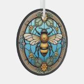 Stained Glass Honeybee ガラスオーナメント (正面右)