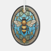 Stained Glass Honeybee ガラスオーナメント (正面左)
