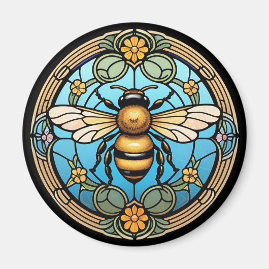 Stained Glass Honeybee マグネット (正面)