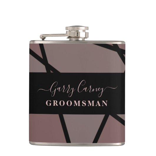 Stained Glass Imitation to Groomsmen フラスク (正面)
