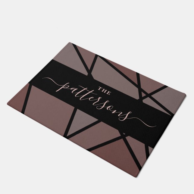 Stained Glass Imitation to Welcome Home Family ドアマット (アングル)