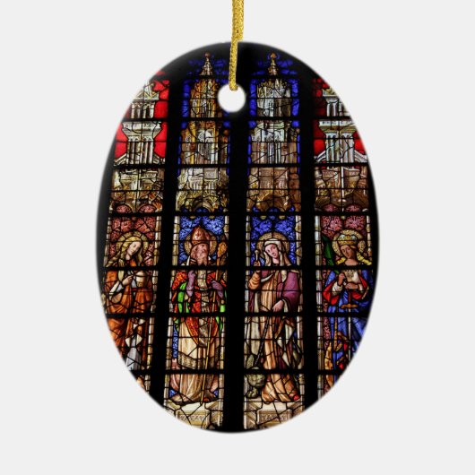 Stained glass in a church in Aix en Provence セラミックオーナメント (正面)