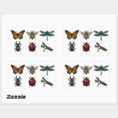 Stained Glass Insect & Bug Sticker Set 長方形シール (シート)
