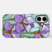 Stained Glass Iris Flower Phone Case Case-Mate iPhoneケース (裏面 (横))