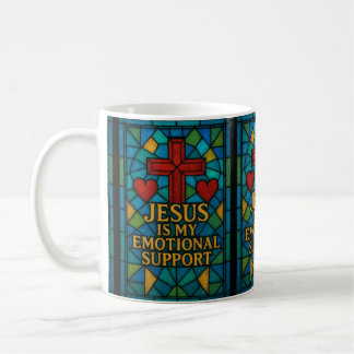 Stained Glass Jesus Christian Gift コーヒーマグカップ