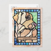 Stained Glass Labrador Retriever Dog Postcards シーズンポストカード (正面/裏面)