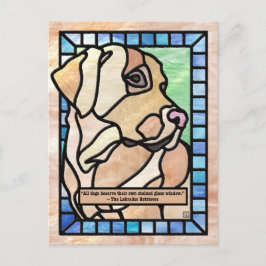 Stained Glass Labrador Retriever Dog Postcards シーズンポストカード