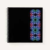 Stained Glass (Linear - Midnight) ノートブック (正面)