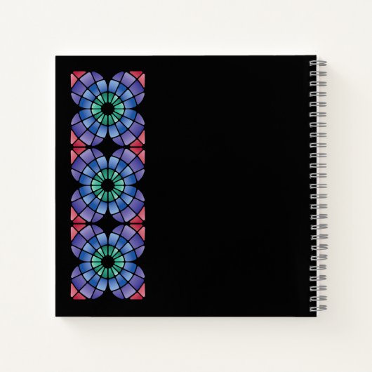Stained Glass (Linear - Midnight) ノートブック (裏面)