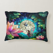 Stained Glass Little Fairy With Dragonfly アクセントクッション (裏面)