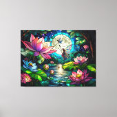 Stained Glass Little Fairy With Dragonfly キャンバスプリント (正面)