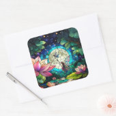 Stained Glass Little Fairy With Dragonfly スクエアシール (封筒)