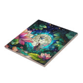 Stained Glass Little Fairy With Dragonfly タイル (側面)