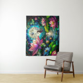 Stained Glass Little Fairy With Dragonfly タペストリー (インサイチュ)