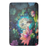 Stained Glass Little Fairy With Dragonfly バスマット (正面縦)