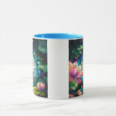 Stained Glass Little Fairy With Dragonfly マグカップ (中央)