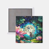 Stained Glass Little Fairy With Dragonfly マグネット (正面/裏面)