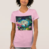 Stained Glass Little Fairy With Dragonfly Tシャツ (正面)